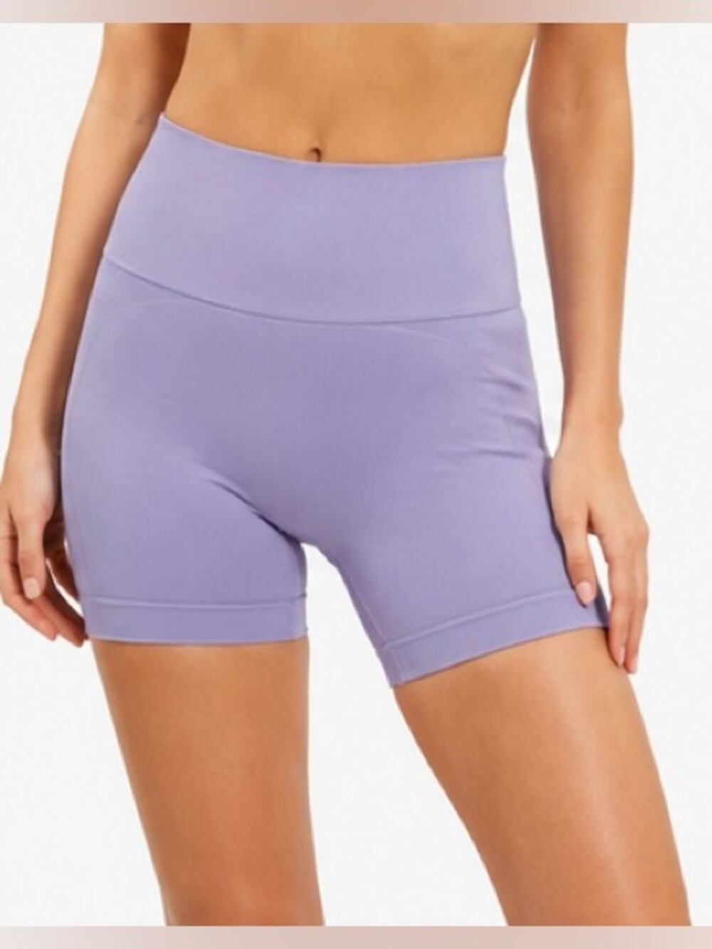 SET Active Seamless High-Rise Biker Shorts – Lavender – Size Large – Like New